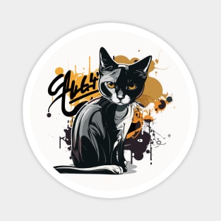 Graffiti Paint Cat Creative Inspiration Magnet